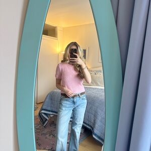 Zara pink knit t shirt